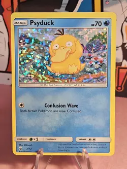 Pokemon TCG, 2018 Psyduck McDonald's Promo Holofoil 2/12 - Image 1