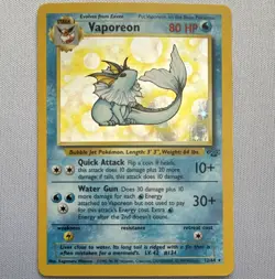 Pokemon Vaporeon 12/64 Jungle Holo Rare Unlimited English - Image 1