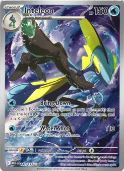 INTELEON 142/132 ILLUSTRATION RARE MEGA EVOLUTION POKEMON NEAR MINT - Image 2