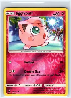 Jigglypuff 71/111 Common Crimson Invasion Pokemon Reverse Holo Lightly Played - Image 1
