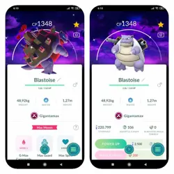 Pokemon Shiny Gigantamax Blastoise Dark Skies Background (Tr'a.d.e 20k stardust) - Image 1