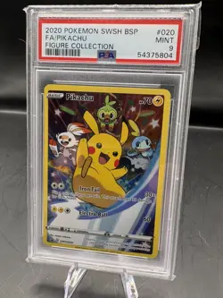 Pokemon 2020 Pikachu SWSH020 Promo Full Art Holo PSA 9 MINT Sword & Shield - Image 1