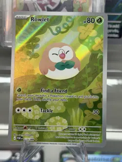 Pokemon Rowlet Illustration Rare Full Art Near Mint Perfect Order 090/088 - Image 2
