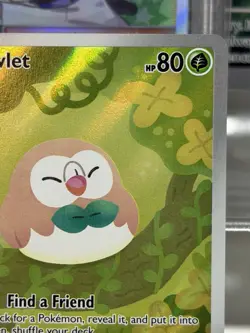 Pokemon Rowlet Illustration Rare Full Art Near Mint Perfect Order 090/088 - Image 4