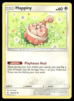 2019 Pokemon Happiny Uncommon Unbroken Bonds 161/214 NM - Image 1