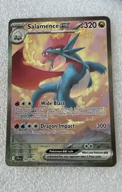 Pokemon Salamence ex Full Art Holo SIR Sv09 Journey Together 187/159 HP 320 - Image 1