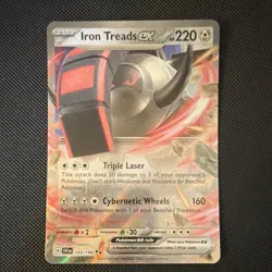 ⁉Pokemon Iron Treads ex SV01 Scarlet & Violet Double Rare Holo 220HP 143/198⁉ - Image 1