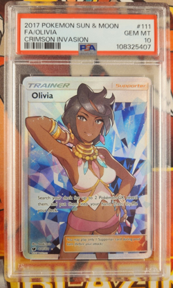 Olivia Pokemon Crimson Invasion 111/111 - PSA 10 Gem Mint - Image 1