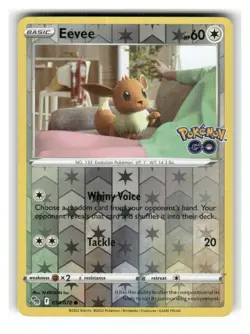 Eevee 054/078 Common Pokemon GO Pokemon Reverse Holo Near Mint - Image 1