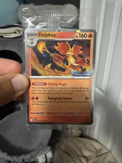 2026 Pokemon Chaos Rising Stamped Delphox 013/086 SEALED Promo Best Buy - Image 1