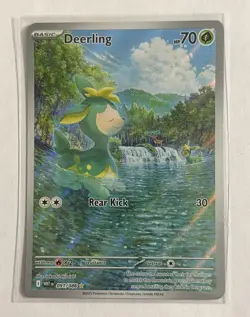 Pokemon Deerling Illustration Rare Holo Sv: White Flare 091/086 - Image 1
