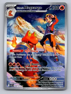 ETHAN'S MAGCARGO 222/217 ILLUSTRATION RARE ASCENDED HEROES POKEMON NM - Image 1
