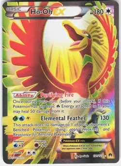 Pokemon Ho-Oh EX 121/122 Ultra Rare BREAKpoint Pokemon Lightly Played - Image 1