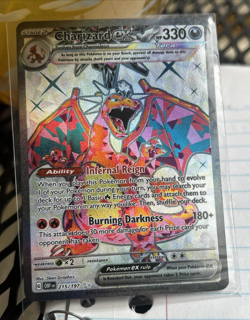 CHARIZARD EX SCARLET & VIOLET POKEMON ( SHINY FULL ART PROMO, ) b4 - Image 1