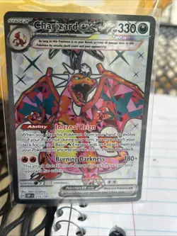CHARIZARD EX SCARLET & VIOLET POKEMON ( SHINY FULL ART PROMO, ) b4 - Image 3