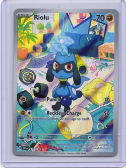 Pokemon Riolu Illustration Rare Holo #215/198 SV01 Scarlet & Violet 2023 - Image 1