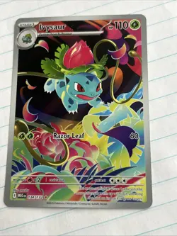 Pokemon TCG Ivysaur 134/132 Mega Evolution Illustration Rare Full Art Holo (b4) - Image 2