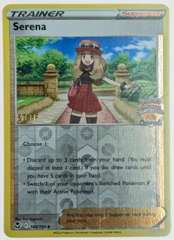 Serena Pokemon Silver Tempest 164/195 Regional Championship STAFF Promo Holo NM - Image 1