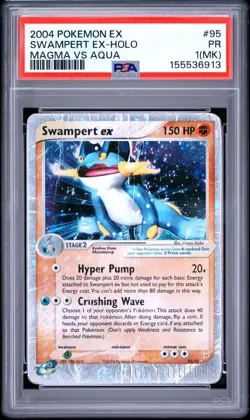 2004 Pokemon EX SWAMPERT EX #95 PSA 1 POOR PR Team Magma vs Aqua HOLO Ultra Rare - Image 1