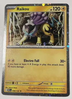 Raikou *Fart Swirl🌀* -048/132 (Cosmos Holo)- ME01:Mega Evolution Promo NM - Image 1