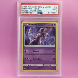 2019 Pokemon MEWTWO Holo 12/18 Detective Pikachu Mint Graded PSA 9 Mint Rare - Image 1