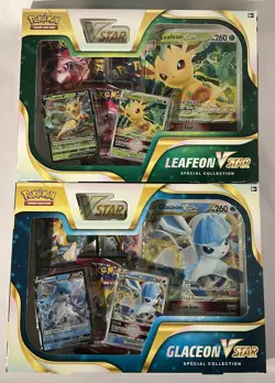 Pokemon Leafeon & Glaceon VStar Special Collection Sword & Shield Box (Lot of 2) - Image 1