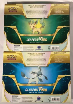 Pokemon Leafeon & Glaceon VStar Special Collection Sword & Shield Box (Lot of 2) - Image 2