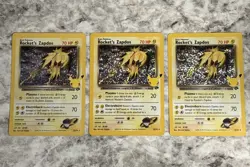 Pokemon TCG - Rocket's Zapdos - 15/132 - S&W Celebrations LOT OF 3 - Image 1