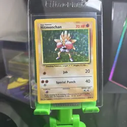 Hitmonchan - 7/102 Base Set Unlimited Holo Rare Pokemon - NM - Image 1