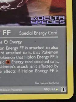 Pokemon TCG: EX Delta Species - Holon Energy FF (104/113) Stamped Holo MP - Image 4