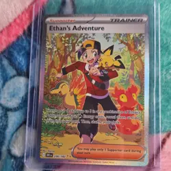 Pokemon TCG Ethan's Adventure 236/182 Trainer Supporter Full Art Foil 2023 - Image 1