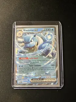 Pokemon TCG Blastoise ex Scarlet & Violet-151 009/165 Holo Double Rare - Image 1