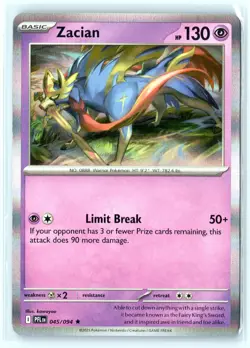 Zacian 045/094 Rare Phantasmal Flames Pokemon Holo Near Mint - Image 1
