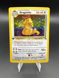 1999 Pokemon Dragonite 4/62 Fossil 1st Edition Holo Rare 1999 Vintage [LP] - Image 1