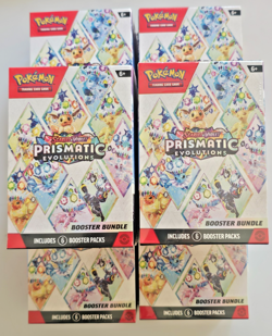 Set Lot Of 6 Pokemon TCG Prismatic Evolution Booster Bundle Factory Sealed - Image 1