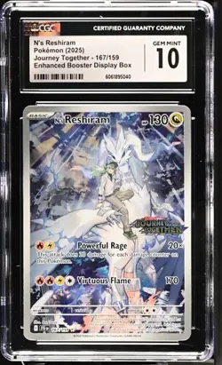 N'S RESHIRAM Stamped Journey Together Illustration Rare #167 CGC 10 Pokemon - Image 1