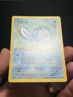 Pokemon TCG Poliwag 059/102 Base Set (Shadowless) 1st Edition LP - Image 2