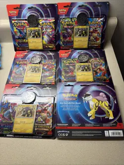 Pokemon TCG Phantasmal Flames / Mega Evolution 2 Pack Blister Set of 6 Sealed - Image 2