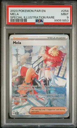 2023 POKEMON PAR EN-PARADOX RIFT SPECIAL ILLUSTRATION RARE #254 MELA PSA 9 - Image 1