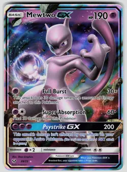 Pokemon Shining Legends Mewtwo GX 39/73 Holo Ultra Rare NM - Image 1