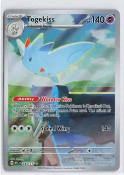 Pokemon TCG Togekiss Ascended Heroes 235/217 Illustration Rare Near Mint - Image 1