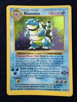 SHADOWLESS BLASTOISE Pokemon TCG Holo Rare #2/102 LP/HP - Image 2