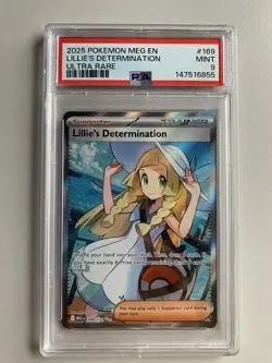 Lillie's Determination 2025 Pokemon Mega Evolution #169 Ultra Rare PSA 9 - Image 1