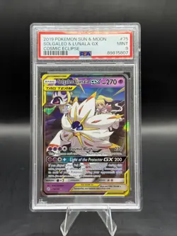 2019 Pokemon Solgaleo & Lunala GX Sun & Moon Cosmic Eclipse #75 - PSA 9 - Image 1