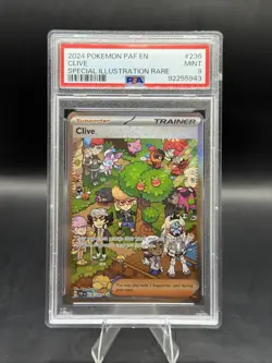 Pokemon 2024 SV Paldean Fates Clive 236/091 SIR Holo English PSA 9 - Image 1