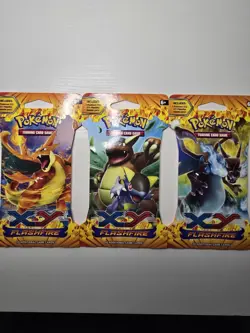 Lot of 3 XY Flashfire Sleeved Booster Packs! M Charizard X Blister Pokemon NM! - Image 1