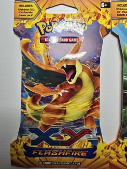 Lot of 3 XY Flashfire Sleeved Booster Packs! M Charizard X Blister Pokemon NM! - Image 2