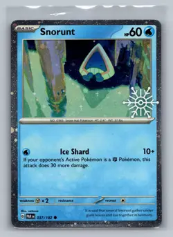 Pokemon TCG Snorunt 037/182 Snowflake STAMPED Holiday Promo, NM - Image 1