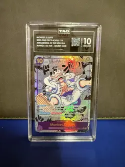 Monkey D. Luffy OP05-119 Secret Rare Manga Alt Art Foil TAG 10 One Piece - Image 1