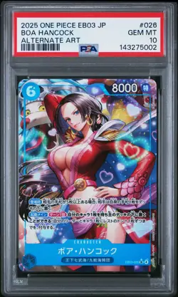2025 ONE PIECE JPN EB03- HEROINES EDITION 026 BOA HANCOCK ALTERNATE ART PSA 10 - Image 1